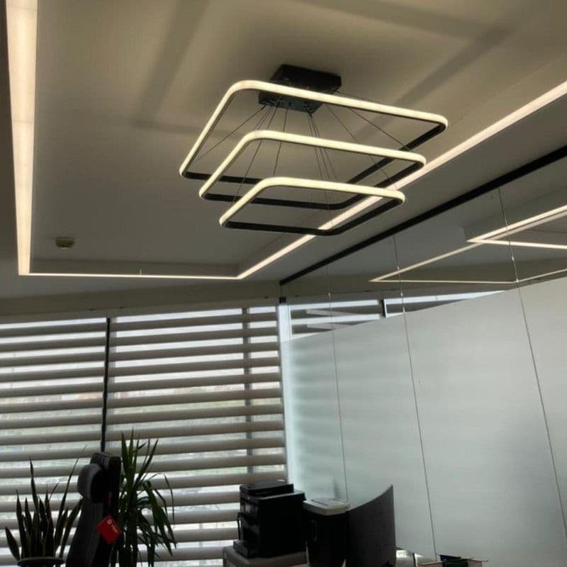 لوستر مدرن مربع سه تیکه